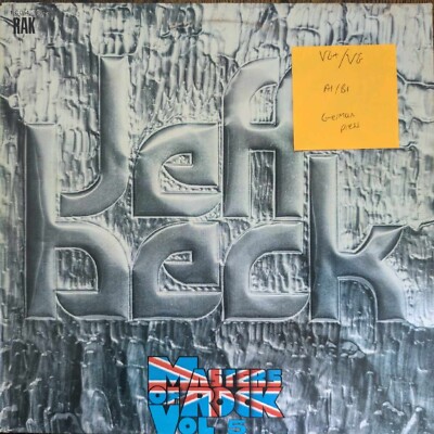 Jeff Beck Masters Of Rock Vol 5 Vinyl Record VG+/VG 05495122 1969 1st Press