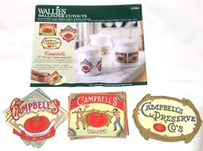 CAMPBELLS SOUP Wallies pre-pasted wallpaper cutouts vintage style labels 21piece