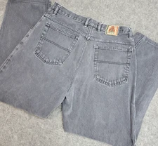 VTG LA Gate Jeans Mens 36 Gray Straight Leg Workwear Y2K Grunge Heavy