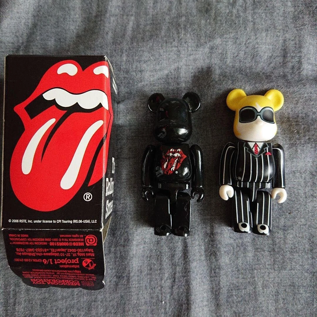 Bearbrick The Rolling Stones Brian Jones Logo Set 100% BE@RBRICK