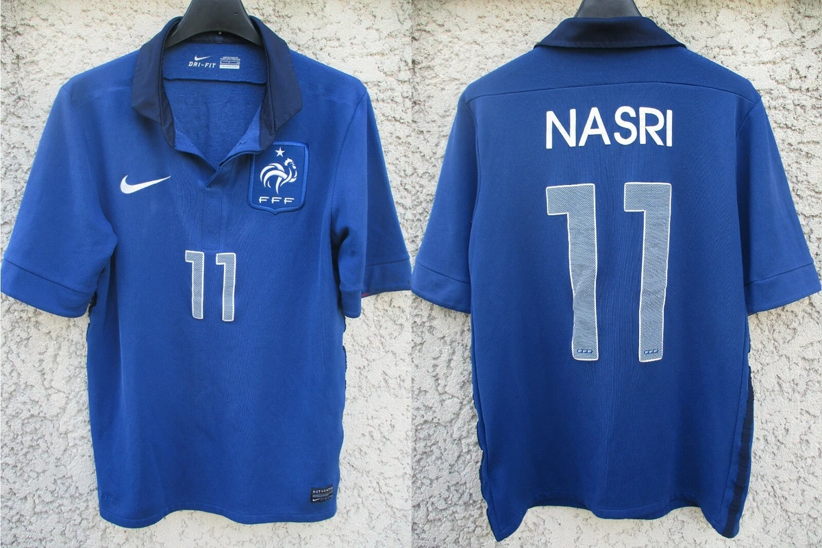 Maillot F.F.F Equipe de FRANCE N°11 NASRI taille S NIKE dri-fit - ARGUS