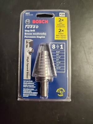 NEW Bosch SDC7 Step Drill Bit #20 Turbo High Speed  9/16  To 1  NEW