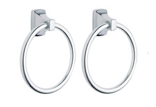 Moen P5860 Contemporary Donner Towel Ring in Chrome Finish 2-Pack 