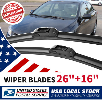New Front Windshield Wiper Blades Set 26''+16'' original equipment replacement US