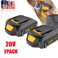 2pack For WORX 20V MAX Extend Lithium Battery 20 Volt WA3520 WA3525 WA3575 WG155