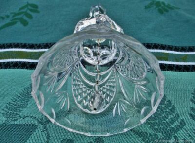 ANCIENNE CLOCHE À fromage en verre rose vintage EUR 4,00 - FR