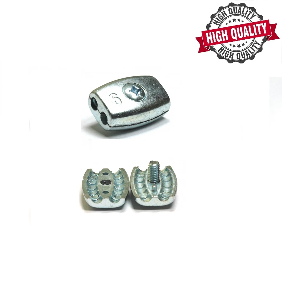 Simplex Duplex Egg Shape U Bolt Steel Wire Grip Grips Clamp Clips Rope Cable - Image 2 of 4