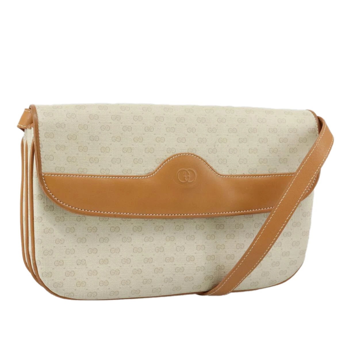 Sac à bandoulière GUCCI Micro GG Supreme PVC cuir blanc authentique mr903