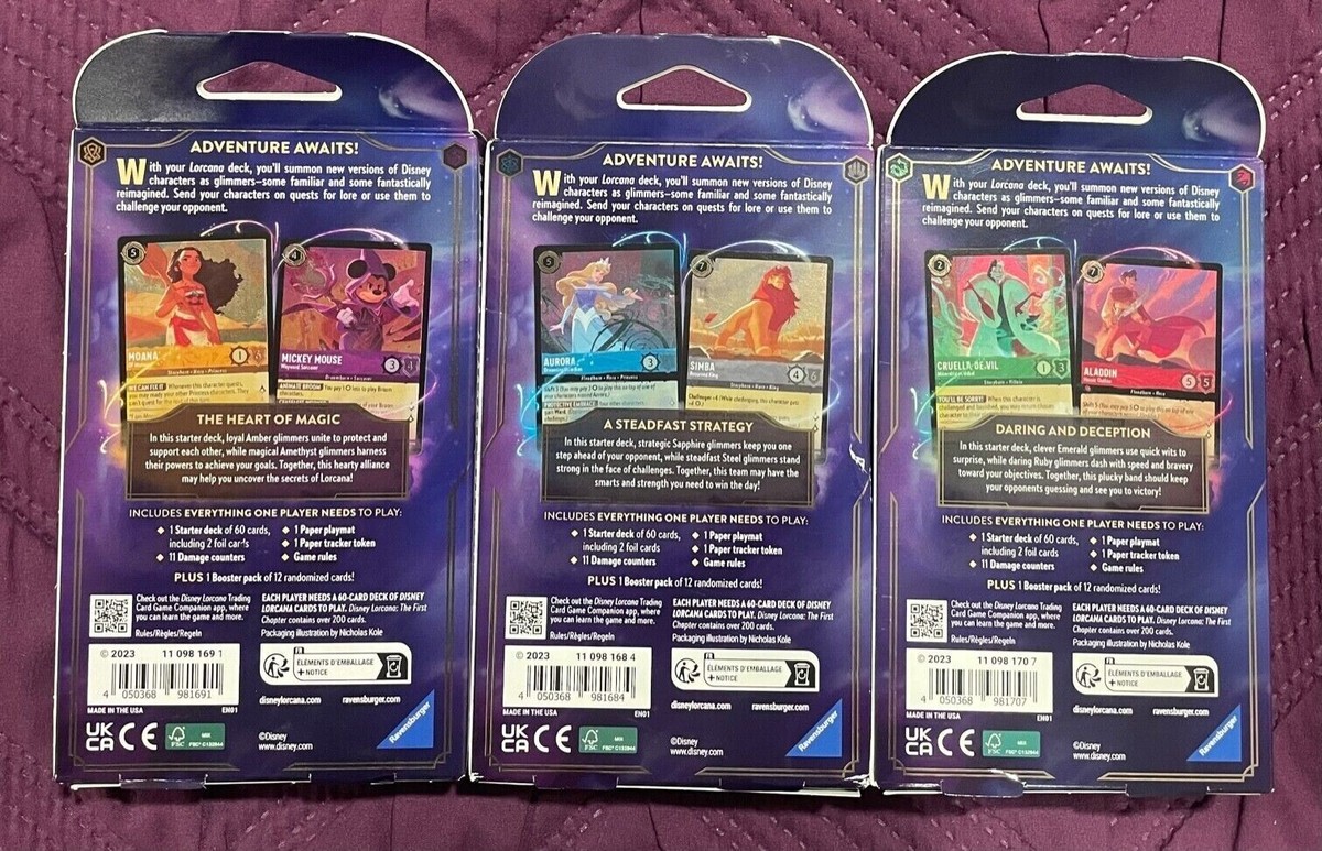 disney lorcana starter deck contents Rise of the Floodborn you can bring different colors of ink to life in the image of classic Disney characters and magic spells Disney Lorcana TCG: The First