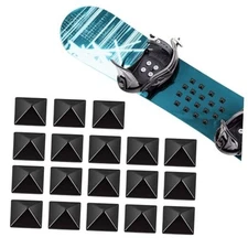 18Pcs Snowboard Stomp Pad Pyramid Studs Snowboard Grip Stomp Pad Anti Black