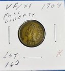 1904 Indian Head Cent Penny VF / XF SHARP LIBERTY Lot 162