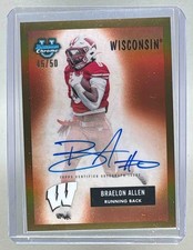 Braelon Allen 2023 Bowman University Chrome Gold Refractor 1955 Auto 45/50