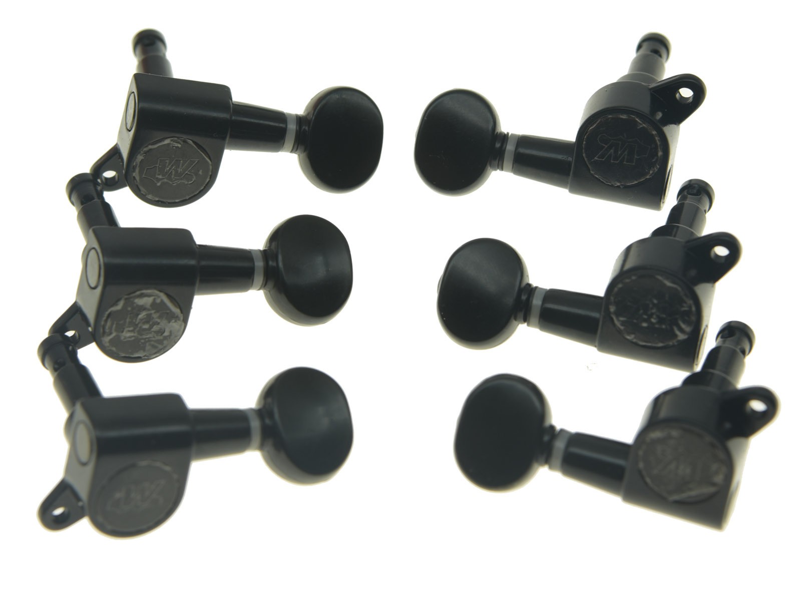 Wilkinson Mini Oval Button E-Z-LOK Post Guitar Tuners Tuning Pegs Black