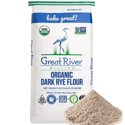 Organic Dark Rye Flour | Whole Grain, Non-GMO, Kosher, Unbromated | Earthy Fl...