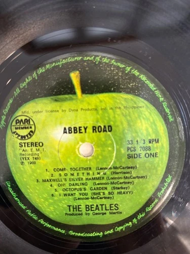 THE BEATLES - ABBEY ROAD - PHILIPPINES LP ORIGINAL - VINYL - RECORD ONLY PCS7088