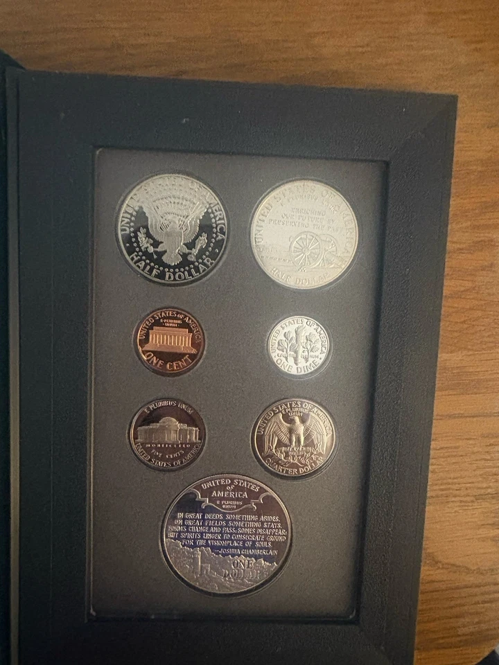 1995 US Mint Prestige Set Civil War Battlefield Commemorative Coins. Box & COA - Image 3 of 3