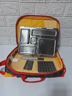 PlanetBox Rover Stainless Steel Bento Lunch Box with Carrying Bag Red