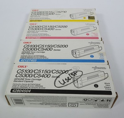 Set of 4 Toner OKI C5100/C5200/C5300/C5400 42127401 42127402 42127403 42127404