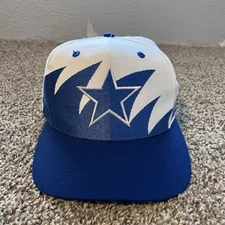Vintage Dallas Cowboys Logo Athletic Shark Tooth Snapback Green Under Brim Hat