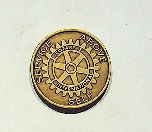Rotary Intl Commemorative Coin Service Above Self Gold Tone