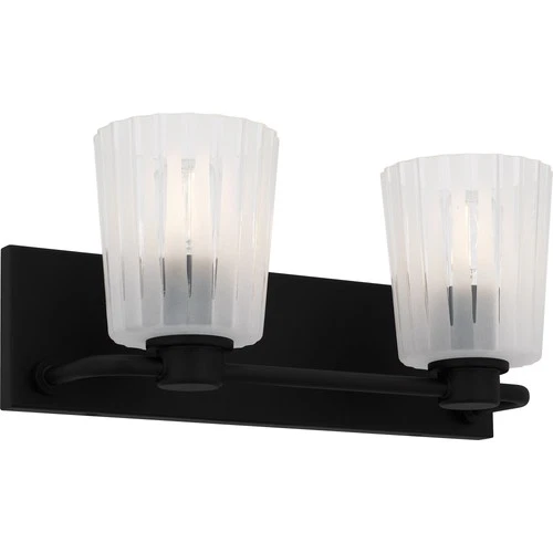 Quoizel RAY8616 Gray 2 Light 16"W Vanity Light - Black - Picture 6 of 7