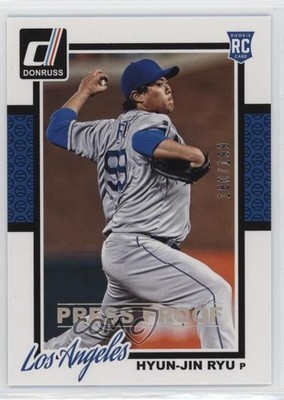 2014 Panini Donruss Press Proof Silver /199 Hyun-Jin Ryu #133 0rz7