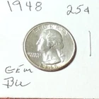 1948 P  Washington Quarter ~ Gem BU ~ BRIGHT ~ 1 Coin.  FREE SHIPPING