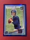 2025 Panini Donruss Optic Jaxson Dart Blue Hyper Prizm Rated Rookie #273 Giants