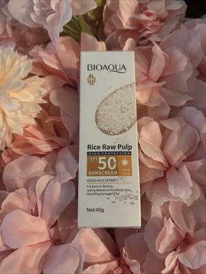 BIOAQUA Rice Raw Pulp Spf 50+ Sunscreen for Face Body Neck Back Protector Solar