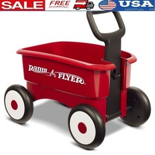 2-in-1 Walker  Pull Wagon Kids XL Storage Durable Rolling Toy Ages 1-4 New