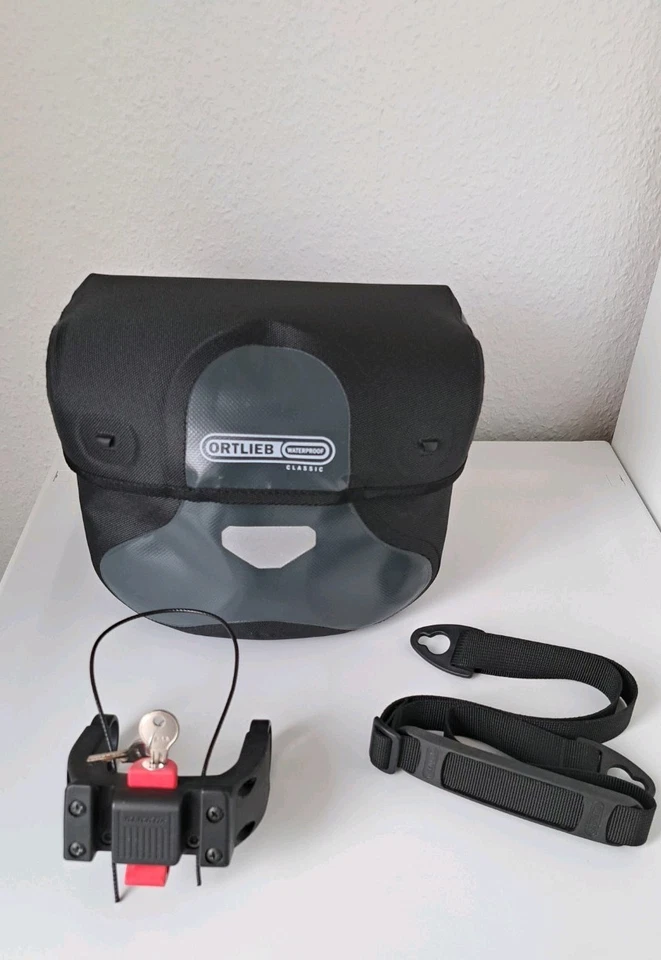 Ortlieb Lenkertasche Ortlieb Classic grau + KLICKFIX Halterung Mit 2 Schlüssel - Bild 2 von 4