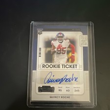 Panini Contenders 2021 Quincy Roche #244 Rookie Auto Giants Football