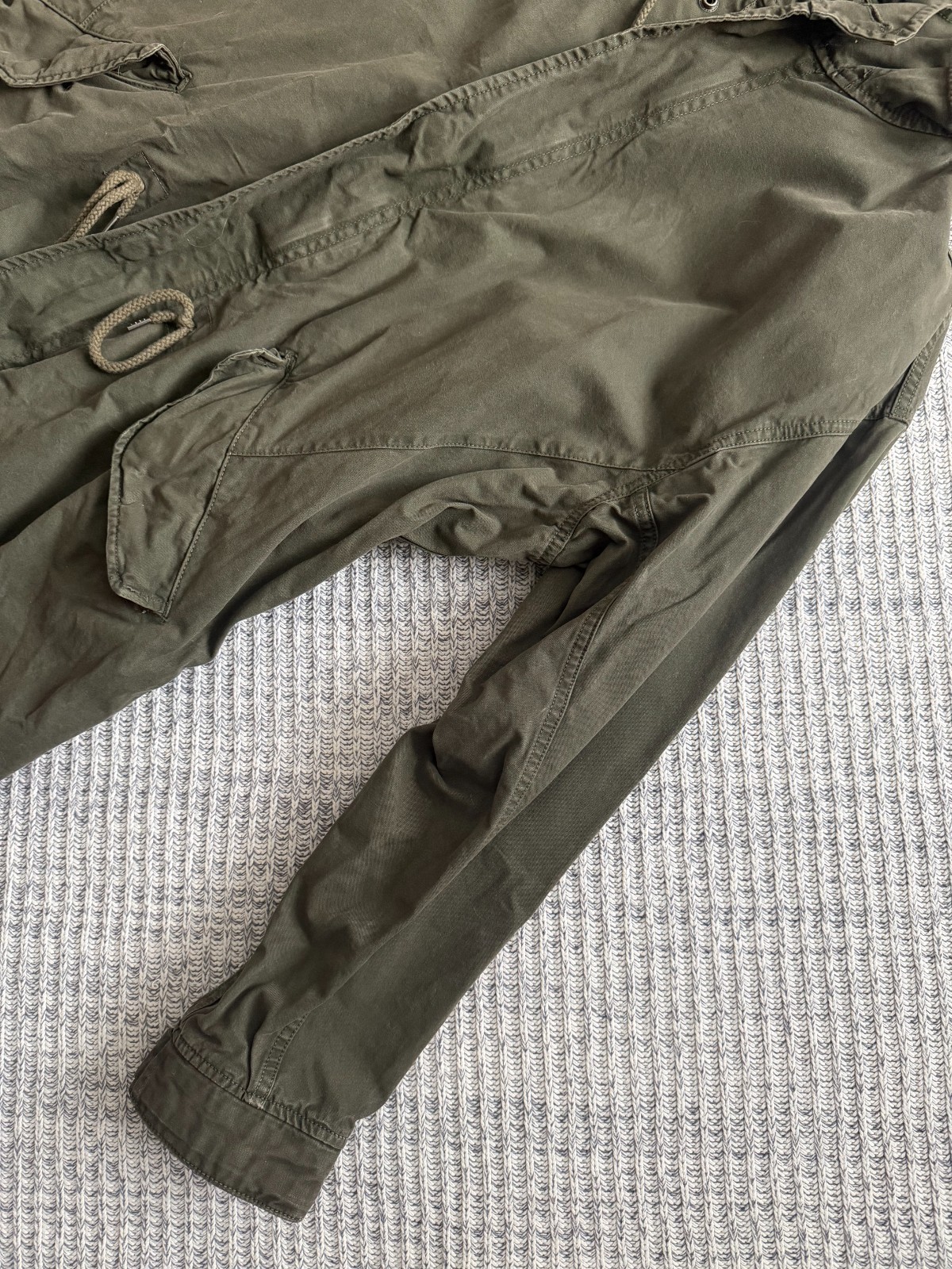 GAP Men’s Large Solid Green Long Jacket – Casual … - image 4