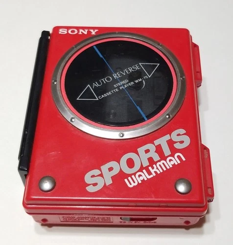 Rare Red Vintage Sony Sports Walkman WM-75 Personal Cassette Player - So Nice!!!