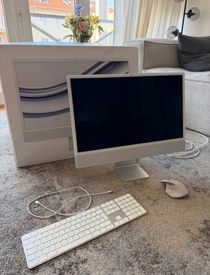 Apple iMac Mac 24 Zoll MQE93D/A Weiß Silber grau M3 8 CORE 8GB RAM 256GB SSD