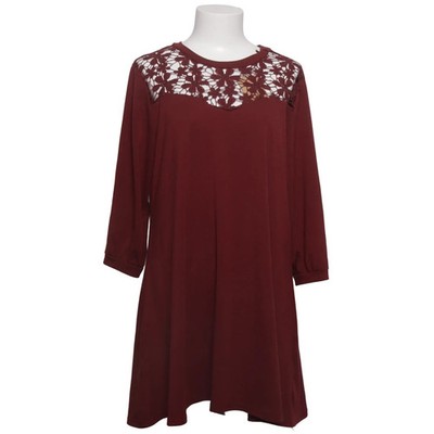Kleid, Größe: M, Rot, Baumwolle/Polyester, Einfarbig, Damen #xiM