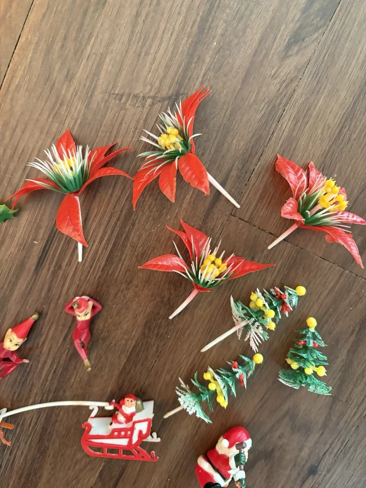 13 selecciones vintage de magdalenas navideñas rojas y verdes Foto 3 de 4