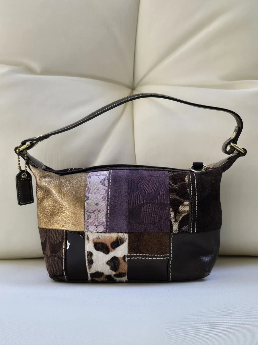 Coach Women's Suede Exterior Purple Bags & Handbags for Women for