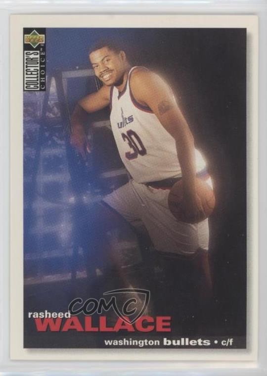 1995 Collector's Choice International French II Rasheed Wallace Rookie RC 0x2a