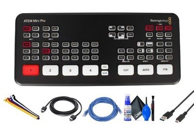 Blackmagic ATEM Mini Pro HDMI Live Stream Switcher + USB-C Cable + HDMI + More