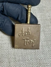 Brass Tiny Hand Purse Ash Tray Miniature Pocket Travel Cigarette Ashtray Japan