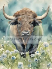 Spring Buffalo | A4 Rice Paper | Paper for Decoupage | Decoupage Central