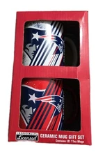 Boelter Brands Officially Licensed New England Patriots Ceramic Mug Set OPEN BOX