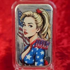 Bullion Baddies 1 oz Silver Bar w/ COA - 4th of July Patriot Tess