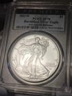 2023-W Burnished Silver Eagle $1 PCGS SP70 Advanced Release Premier Label