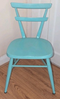 Vintage Ercol Child's Chair Blue – Mid Century Kids Nursery Shabby