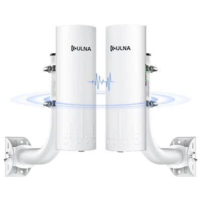 ULNA 1200Mbps 5.8GHz Wireless Bridge 3KM Point to Point Network Wifi Extender+Bracket