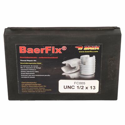 BaerFix Imperial UNC 1/2 x 13 Self Tapping Damaged Thread Repair Kit Inserts