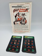 Las Vegas Poker  Blackjack Intellivision Instruction Manual  2 Overlays 1979