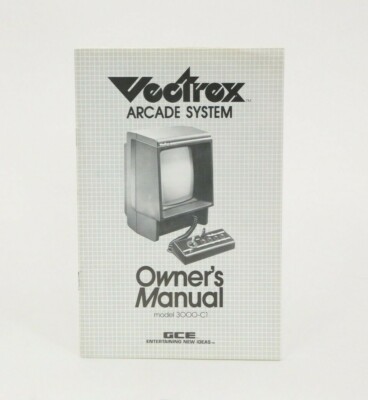 Vextrex Arcade System 3000-C1 Owner's Manual In English and French 